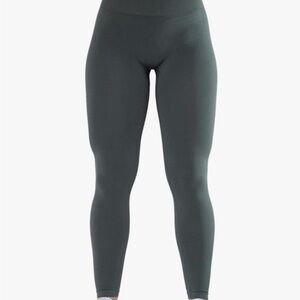 Gray High-Waisted Leggings